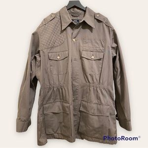 Vintage WILLIS & GEIGER Hemingway Bush/Safari Field Jacket Pewter Size LargeTall